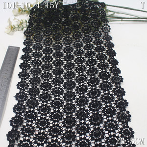 Nuovo stile del produttore eco-friendly pizzo in poliestere 100% 20cm nero rosa Guipure ricamato pizzo per il cucito di abbigliamento - Product Image 2