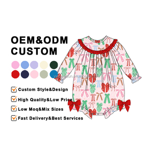 Quần áo thêu xếp ly Giáng sinh cho bé gái, đầm xếp ly thêu tay cho bé gái Giáng sinh - Product Image 4