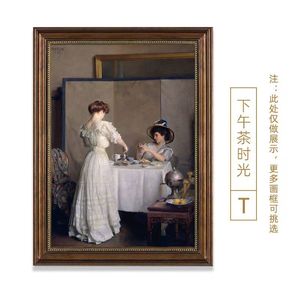 Lienzo de pintura de chica decorativa enmarcada de estilo europeo para decoración de pared del hogar retratos de mujer clásicos elegantes venta directa de fábrica - Product Image 2