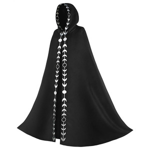 Capa con capucha para Cosplay, <span class=keywords><strong>Medieval</strong></span> para capa larga fiesta de Halloween, mujeres y hombres adultos, Túnica de <span class=keywords><strong>brujería</strong></span>, bata de bruja, vestido oculto, recreación - Product Image 4