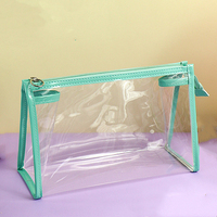 Sac à crayons transparent simple sac de rangement en PVC étanche de grande capacité pour étudiant de haute qualité
