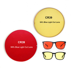 HMC Coating CR39 Eyeglasses <strong>Lenses</strong> Red Yellow Orange 84% to 99% Anti Blue Light Blocking <strong>Lens</strong> - Product Image 1