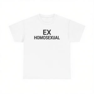 T-Shirt Unisex per Ex-Omosexuali, Manica Corta, Collo Rotondo, Abbigliamento Promozionale per Adulti, Stampa Serigrafica - Product Image 1