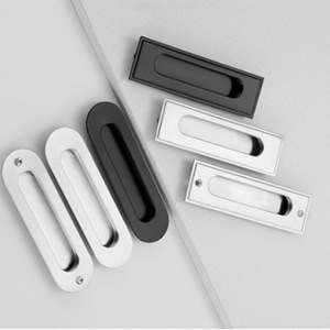Manijas de Acero Inoxidable para Cajones, Diseño Rectangular Minimalista, Herrajes Antirust para Puertas de Gabinete - Product Image 1