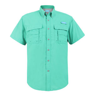 Camisa de Pesca de Manga Corta para Hombre con Logo Personalizado, Anti-UV para Exteriores, de Nailon, Spandex y Poliéster, Estilo Moderno - Product Image 4