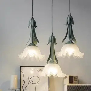 JYLIGHTING lampada a sospensione decorativa singola in vetro rustico francese di vendita calda