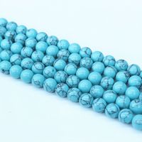 Vente d'usine Synethic Turquoise perles de pierre en vrac pour la fabrication de bijoux à bricoler soi-même 4mm 6mm 8mm 10mm pour Bracelet boucle d'oreille collier