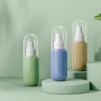 Flacon de parfum de luxe personnalisé en PET de 100 ml et 120 ml avec vaporisateur de brume d'ambiance, capsule d'eau et capuchon