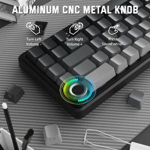 Clavier mécanique sans fil Attack Shark X66, disposition 60 %, touches entièrement remplaçables à chaud, sans conflit, trois modes, RGB, pour le gaming - Product Image 5
