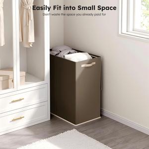 Cesto Plegable Grande para Ropa Sucia con 2 Compartimentos y Asas para Dormitorio o Lavadero - Product Image 6