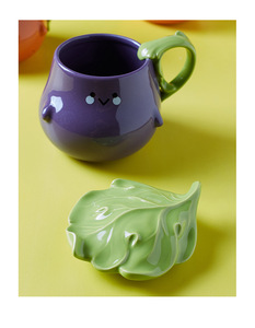 Caneca de Cerâmica em Forma de Berinjela e Caqui com Tampa, Produto Criativo Novo, Categoria de Produtos: Canecas de Cerâmica - Product Image 2