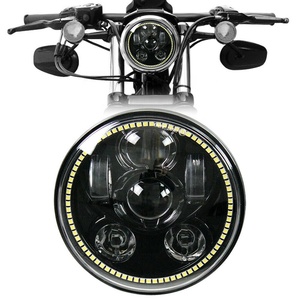 Morsun pour Harley Davidson Softail Deuce 2000 2002 2004 2006 <span class=keywords><strong>2007</strong></span> moto 5.75 pouces LED phare Halo - Product Image 1