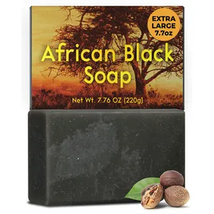 New Trends Raw African Activated Charcoal Black Bar Soap For Men