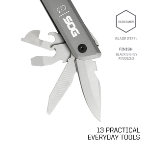 Taktischer Stift mit Multifunktionszange, <span class=keywords><strong>SOG</strong></span> Baton Q3 EDC <span class=keywords><strong>Multitool</strong></span> mit Klappmesser, Kleines Outdoor-Überlebensausrüstung (ID1021-CP) - Product Image 5