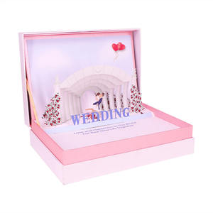 WINPSHENG-cajas de música 3d con diseño personalizado, caja de regalo de lujo con música pop-up, Escena de boda, invitación - Product Image 1
