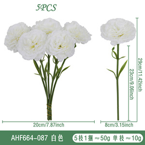 Fleurs artificielles en soie, œillets à tige unique, style européen et américain, pour cadeaux de fêtes, décoration, fleurs artificielles en gros, vente chaude - Product Image 5