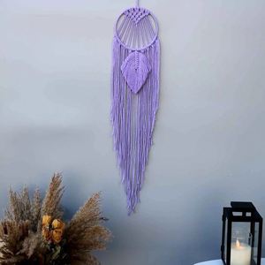 Macramé Rosa tejido de pared cesta de ratán figuritas de baño pequeña Decoración de mesa Bohemia perchas de plantas decorativas raras y elegantes - Product Image 6