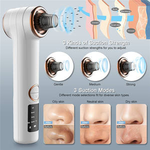 USB Rechargeable LCD Electric Blackhead Remover <b>Vacuum</b> <b>Pore</b> Cleaner with Hot Compress - Product Image 3