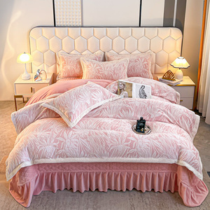 <span class=keywords><strong>Set</strong></span> di Biancheria da Letto in Quattro Pezzi Stile Coreano 2026, Trapuntato in Velluto Goffrato, Morbido e Caldo Piumino Invernale - Product Image 6