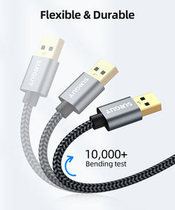 Câble de charge rapide SUNGUY haute vitesse 5 Gbps USB Type-A Type-C en nylon tressé, design écologique, garantie 3 ans pour mobile - Product Image 6