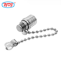 Capuchon anti-poussière en laiton QMA mâle avec chaînes pour connecteur coaxial RF QMA femelle, en stock, fourni par l'usine