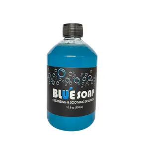 500毫升/瓶新品蓝色纹身肥皂清洁剂舒缓蓝色肥皂纹身工作室工具纹身后护理