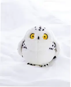 Sevimli beyaz baykuş karlı baykuş peluş yastık minder küresel yastık, kişiselleştirilmiş hediye