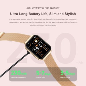 L06 thông minh đồng hồ 1.85 inch màn hình cảm ứng với ai trợ lý giọng nói và BT gọi điện thoại hỗ trợ Android và iOS tương thích - Product Image 4