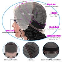 BELEZA vente en gros 4/27 10-16 pouces longueur vierge humaine couleur naturelle cheveux raides 13*4 dentelle avant perruque femmes noires dentelle frontale perruque