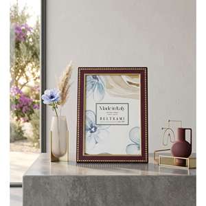 Beltrami Photo <b>Frame</b> <b>4x6</b> Inch Silver Plated Red Gold Beaded Edge Picture <b>Frame</b> - Product Image 2