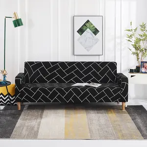 Capa de sofá elástica com estampa, capa protetora de sofá elástica para desejar, capa de spandex para sofá