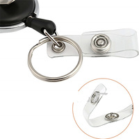 Porte-clés rétractable ovale en cristal et diamant, porte-badge d'identification, enrouleur extensible avec clip crocodile et anneau fendu