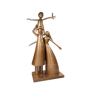 Escultura de Fibra de Vidrio Imitación Bronce Libit, Figura para Montaje en Suelo Exterior, Combinación Personalizada Hecha a Mano - Product Image 5