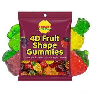 Gomitas de Frutas en Miniatura 3D/4D al por Mayor, Gomitas Masticables Surtidas con Forma de Fresa, Piña, Uva y Manzana - Product Image 2