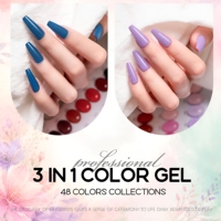 Vernis Gel Couleur 3-en-1, 48 Couleurs, à Dissoudre, UV/LED, Fournisseur d'Usine, Vente en Gros, Marque Privée, Sans HEMA ni TPO, pour Salons de Manucure