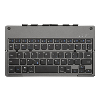 Nouveau clavier pliable sans fil USB LED 2,4 GHz à 60 touches - Support portable pour téléphone/tablette - Design ultra-fin