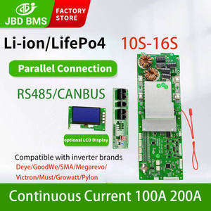 JBD <span class=keywords><strong>BMS</strong></span> Lifepo4 <span class=keywords><strong>16S</strong></span> 48V güneş depolama aküsü Li-ion 10S 12S 15S ESS <span class=keywords><strong>BMS</strong></span> 8S 24V <span class=keywords><strong>200A</strong></span> RS485 100A RS485 ile lityum için CAN - Product Image 2
