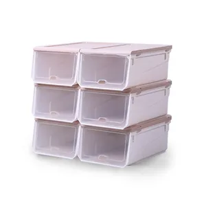 Storage High Capacity Shoebox Stackable Bin Clear Shoe Box Transparent Pp Plastic Women Customized Logo Square 60 Modern