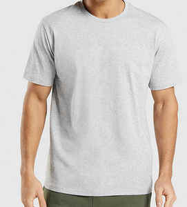 Camiseta Deportiva Personalizada para Hombre, Camiseta de Manga Corta para Entrenamiento Físico, 100% Algodón, Cuello Redondo, Camiseta Lisa para Hombre - Product Image 1