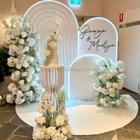BK-147 Fournisseur en gros de fournitures de décoration événementielle, panneau de fond d'arche blanc, support d'arche ronde pour scène de mariage