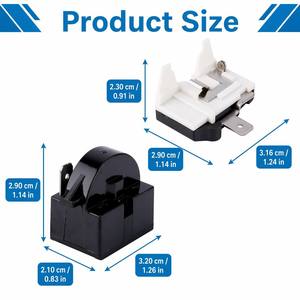 Relais de démarrage QP2-4.7 1 broche Relais de démarrage de réfrigérateur avec protection contre les surcharges de réfrigérateur 6750C-0005P Relais QP2-4r7 - Product Image 2