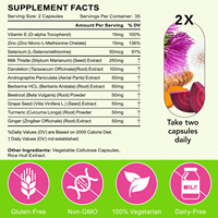 Compléments alimentaires à base de plantes Hatmanlabs pour la détoxification du foie, capsules de pissenlit et de chardon-Marie, capsules pour stimuler l'immunité et soutenir le foie