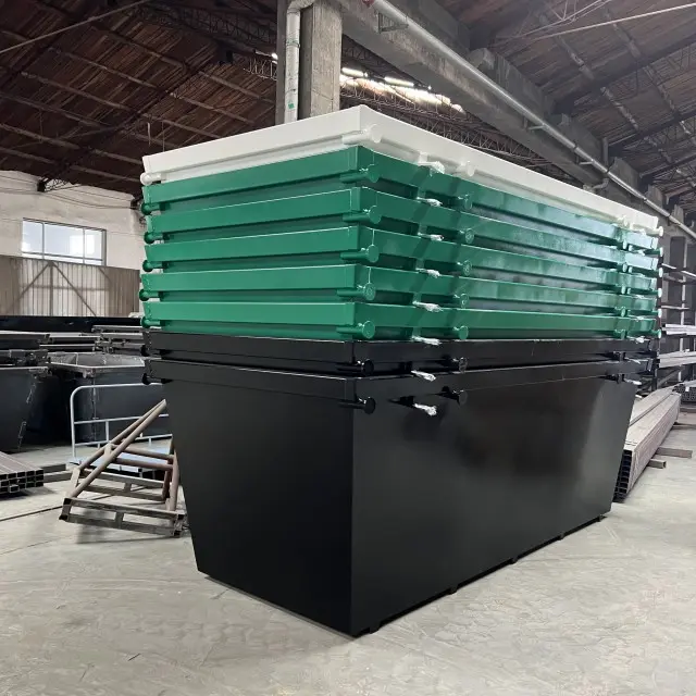3m outdoor recyclel metal front load bin industrial skip garbage bins