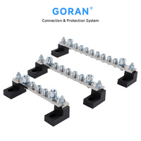 Base de montage pour bornier de mise à la terre électrique en cuivre, support de barre neutre personnalisé pour boîtier de distribution électrique, 1-5 AWG, 150A, à boulon