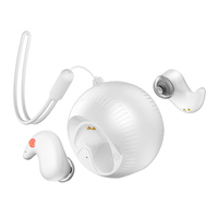 Earbud Nirkabel Mini Sleep 200mAh, Earphone TWS Tak Terlihat, Waktu Putar 24 Jam, Dilengkapi Tali Gantungan
