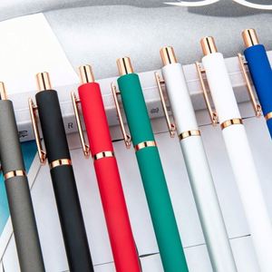 Wholesale Spray-Coated Metal Retractable 1.0Mm Custom Logo Smooth Writing Ballpoint Hotel Conference Gift Promotional <b>Pen</b> - Product Image 2