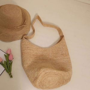 Bolso de Hombro Grande de Rafia Natural, Hecho a Mano, Moderno y a la Moda, Bolso de Playa para Mujer - Product Image 2