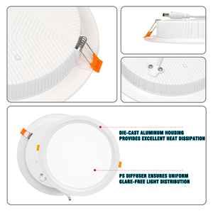 7인치 <span class=keywords><strong>LED</strong></span> 다운라이트 사각 스포트라이트 매립형 <span class=keywords><strong>COB</strong></span> DOB SMD 다운라이트 3000K 4000K 6500K <span class=keywords><strong>LED</strong></span> 천장 스포트라이트 - Product Image 2