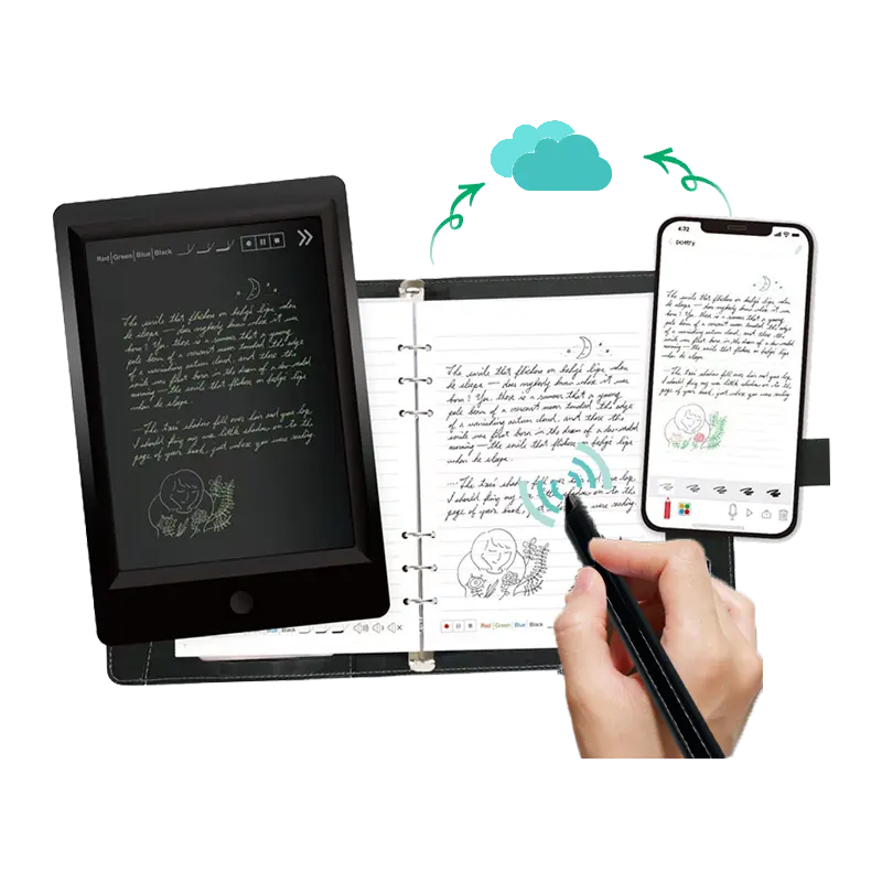 Oem Slimme Schrijf Pen A5 Papieren Set Elektronisch Notitieboek Met Slimme Stlyus Pen Voor Handschrijfherkenning Met App