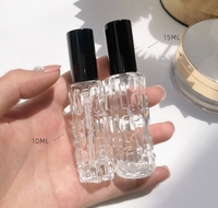 Flacon cosmétique de luxe en verre de 10 ml, vide, avec bouchon or rose, pour parfum ou produits cosmétiques (ex. Bitter Melon)